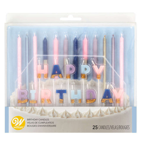 25PC BIRTHDAY FLORAL CANDLE SET 2811-0-0033 (#105397)