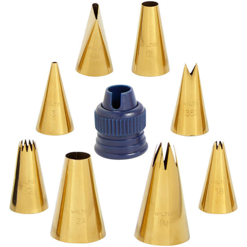 17PC PIPING TIP SET W BAG N COUPLER 418-0-0009 (#105402)