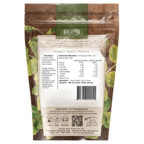 ORGANIC RUSTIC POLENTA (NON-GMO) 400G (#105469)