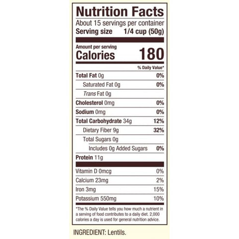 LENTILS BEANS 27OZ (#105509)