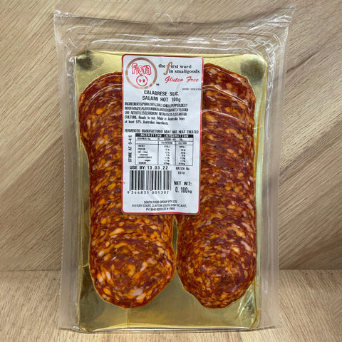 CHILLED AU CALABRESE SALAMI HOT SLICED 100G (#105574)