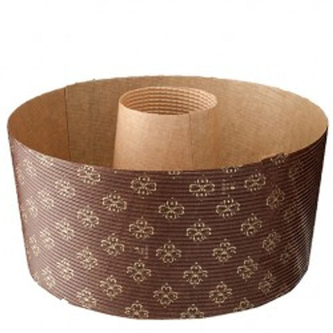 CHIFFON PAPER MOULD WITH LID(BROWN) 5PC (#105634)