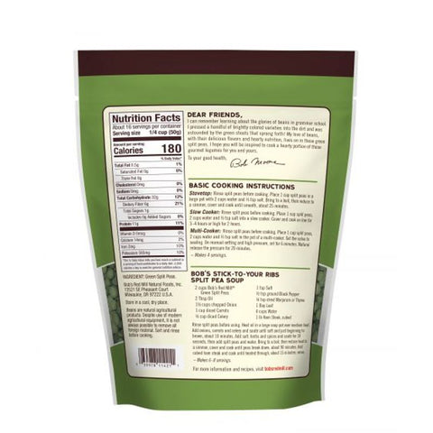 BEANS GREEN SPLIT PEAS 29OZ (#105647)