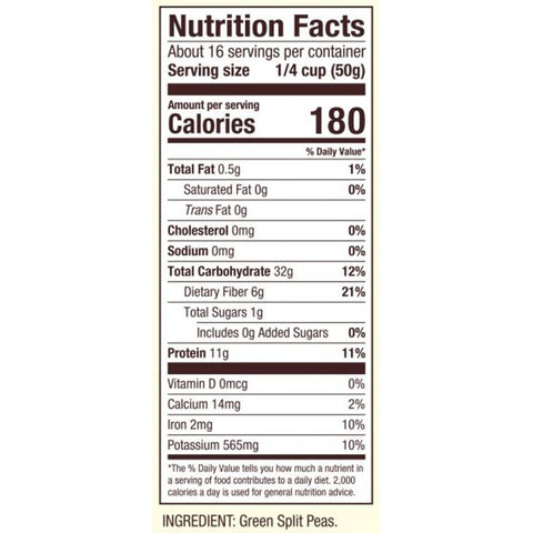 BEANS GREEN SPLIT PEAS 29OZ (#105647)