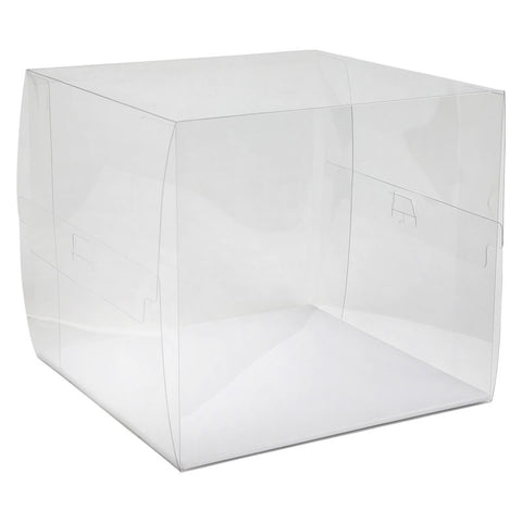 PVC DISPLAY CAKE BOX + BOARD 26X26XH24CM (#105791)