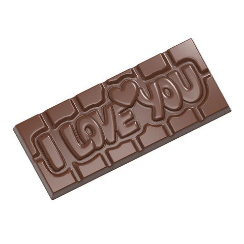 "I LOVE YOU" CHOC TABLET MOULD 4CAV CW12009 (#106093)