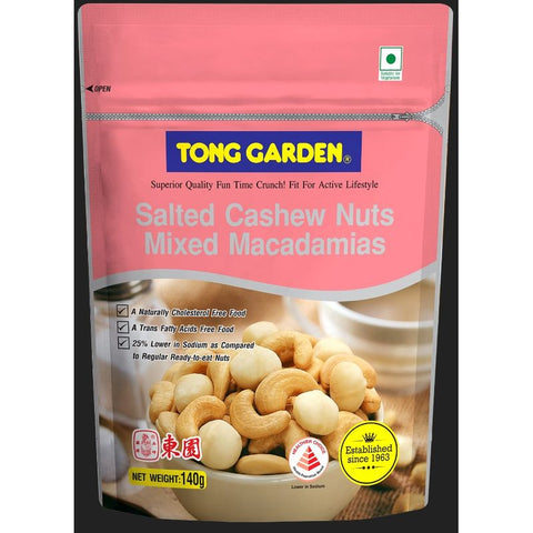 SALTED CASHEW NUTS MIXED MACADAMIAS 140G (#106378)