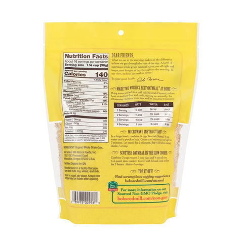 ORGANIC SCOTTISH OATMEAL 20OZ (#106394)