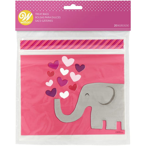 ELEPHANT RESEALABLE BAG 7X6.5 INCH 1912-0-0325 20PC (#106400)