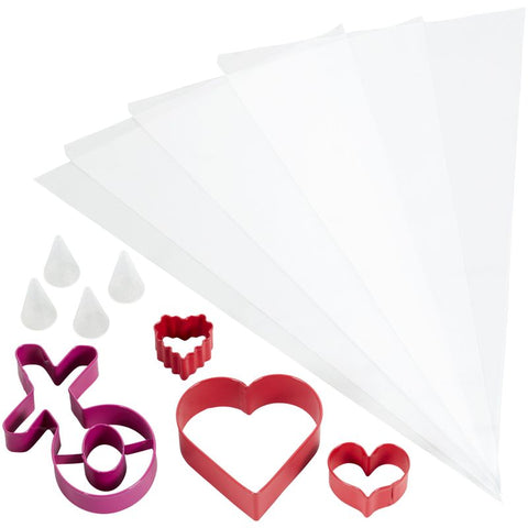 VALENTINE COOKIE DECOR KIT 2107-0-0260 12PC (#106405)