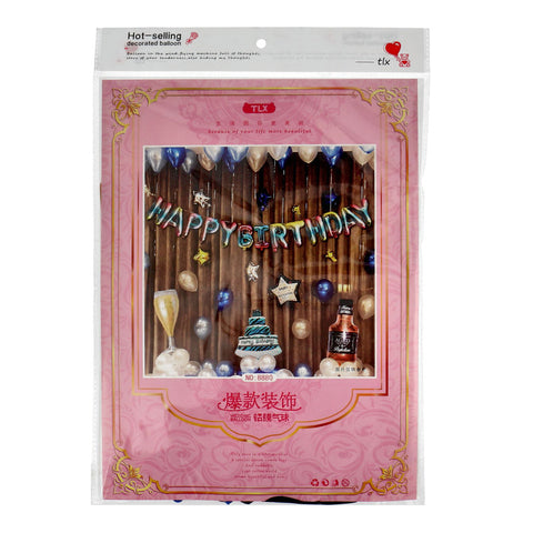 BALLOON HAPPY BIRTHDAY BLUE SET (#106717)