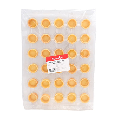 TARTLET SHELL STRAIGHT MINI ROUND - SWEET 33MM 30PC (#106763)