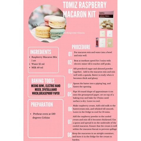 RASPBERRY MACARON KIT SET (#106768)