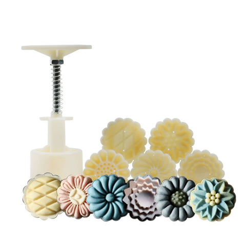 MOONCAKE PRESSED MOULD FLOWER 50G 6PC (#106806)