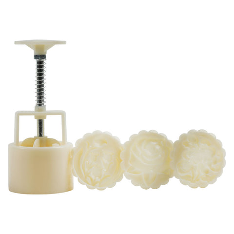 MOONCAKE PRESSED MOULD FLOWER 75G 4PC (#106807)