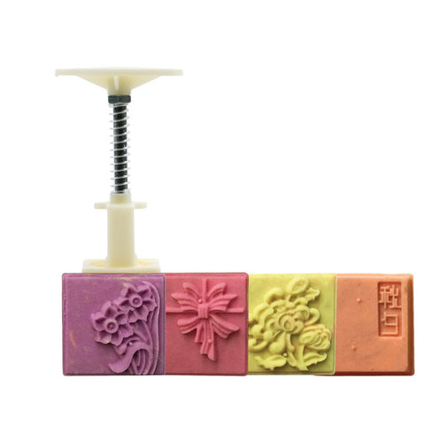 MOONCAKE PRESSED MOULD SQUARE AUTUMN 30G 4PC (#106808)