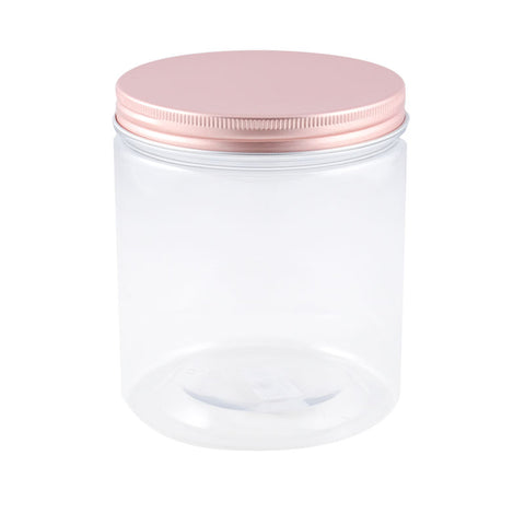ROUND PET CONTAINER ROSE GOLD ALUM CAP 820ML (#106835)
