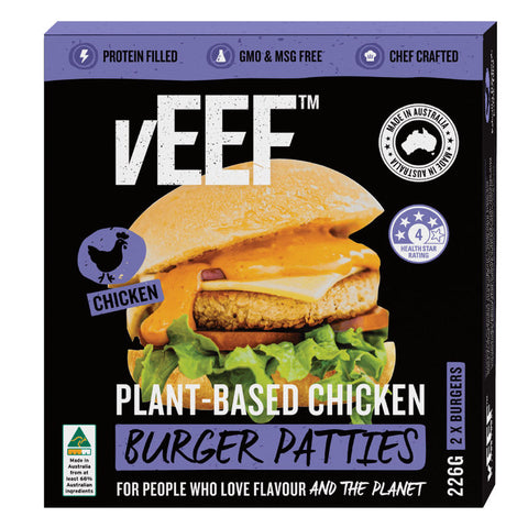 FRZ CHICKEN BURGER PATTY VEGAN 226G (#106869)