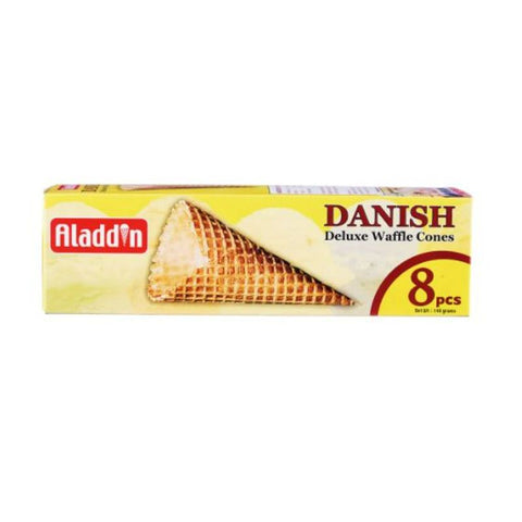 DANISH DELUXE WAFFLE CONE 8PC 48MMX137MM (#106884)
