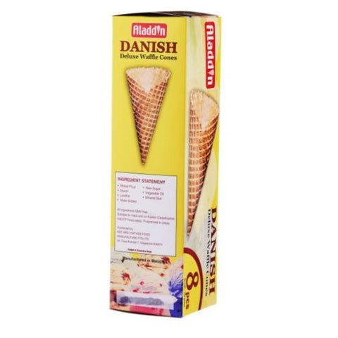 DANISH DELUXE WAFFLE CONE 8PC 48MMX137MM (#106884)