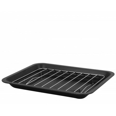 NON-STICK BLACK ROASTER PAN WITH RACK 39X31X4CM (#106890)