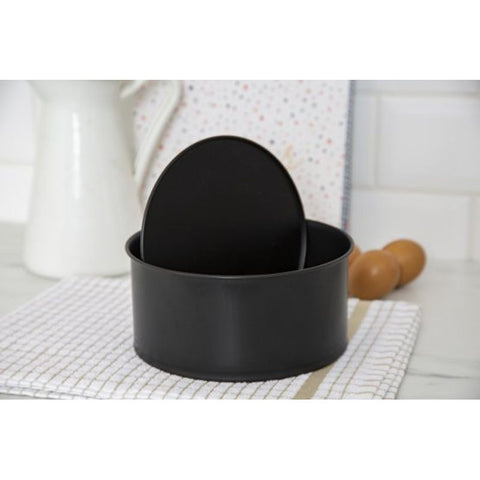 8" NON-STICK BLACK ROUND LOOSE BASE PAN (#106895)