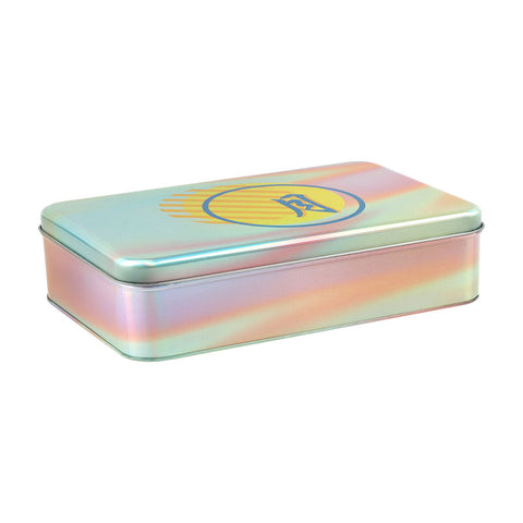 8S MOONCAKE METAL TIN W TRAY IRIDESCENT (#106911)