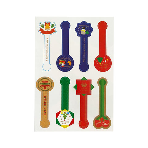 X'MAS STICKER LONG B125 8PC (#107043)