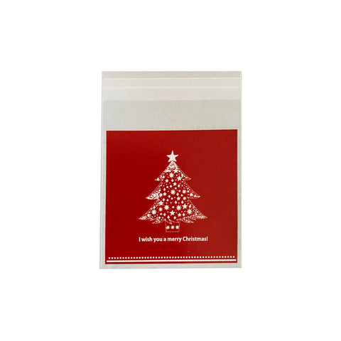 COOKIE BAG X'MAS BP4028 RED 100PC (#107047)