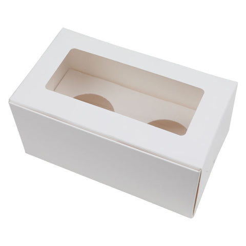 CUPCAKE BOX 2'S 6.25X3.5XH3" 5PCS (#107079)