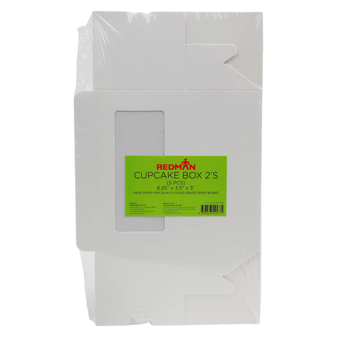 CUPCAKE BOX 2'S 6.25X3.5XH3" 5PCS (#107079)