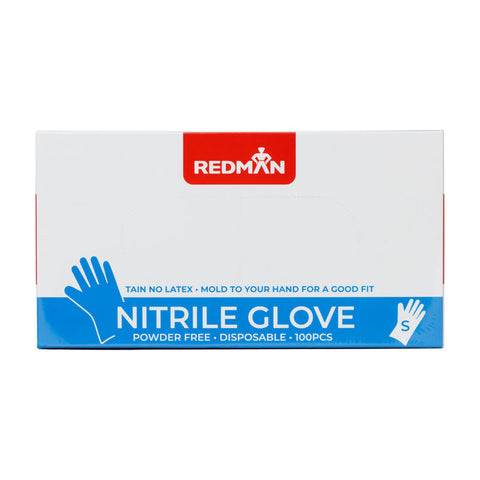 GLOVES NITRILE BLUE(POWDER FREE) S 100PC (#107146)
