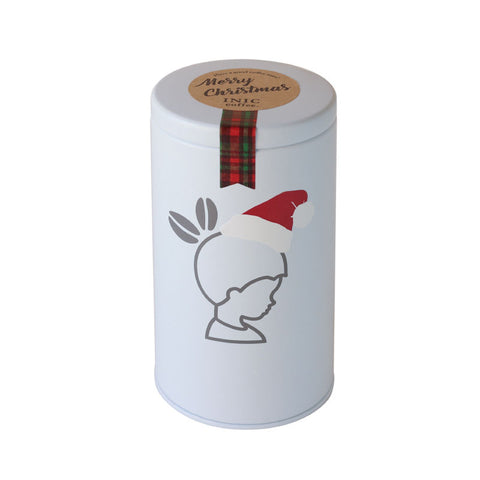 XMAS WHITE CAN W.10CUPS COFFEE (#107184)