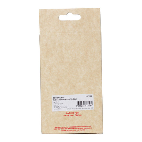 DECOR ICING SANTA WREATH PASTEL PINK (#107206)