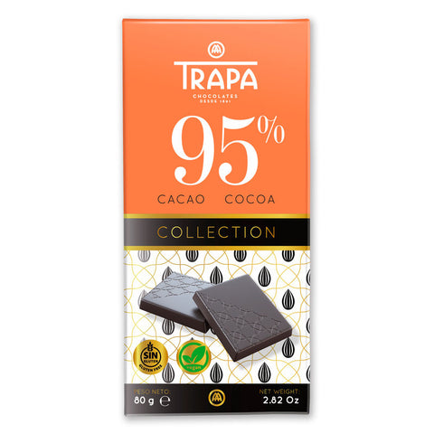 DARK CACAO CHOCOLATE BAR 95% 80G (#107209)