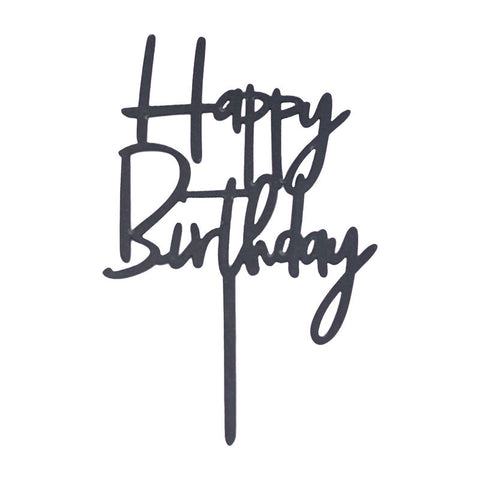 ARCYLIC PICK HAPPY BIRTHDAY BLACK (#107221)