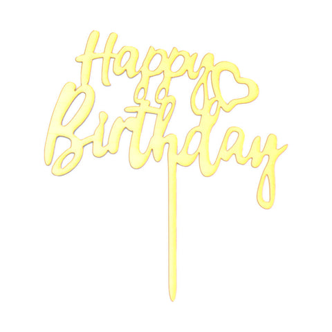ARCYLIC PICK HAPPY BIRTHDAY LOVE GOLD (#107222)