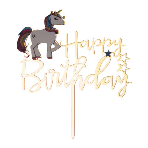 ARCYLIC PICK HAPPY BIRTHDAY PONY (#107227)