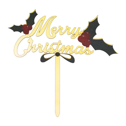 ARCYLIC PICK MERRY XMAS LEAF (#107239)