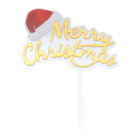 ARCYLIC PICK MERRY XMAS SANTA HAT (#107245)