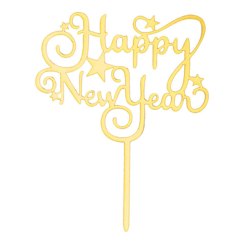 ARCYLIC INSERT HAPPY NEW YEAR GOLD (#107251)