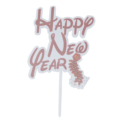 ARCYLIC PICK HAPPY NEW YEAR RED (#107252)