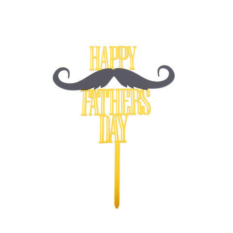 ARCYLIC INSERT HAPPY FATHERS DAY MOUSTACHE (#107261)