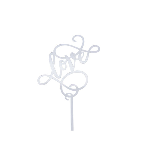 ARCYLIC INSERT LOVE SILVER (#107266)