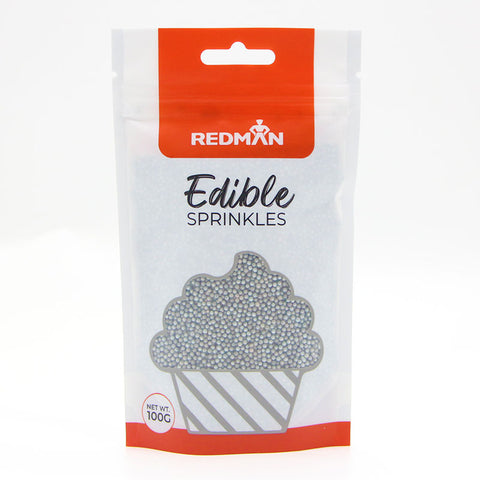 DECOR SUGAR PEARL SILVER 2MM 100G (#107332)