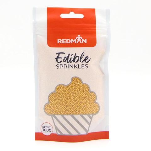 DECOR SUGAR PEARL GOLD 2MM 100G (#107334)