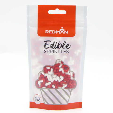 DECOR PRESS CANDY CANE RED WHITE 100G (#107344)
