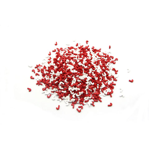 DECOR PRESS CANDY CANE RED WHITE 500G (#107345)