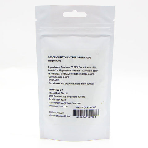DECOR CHRISTMAS TREE GREEN 100G (#107346)