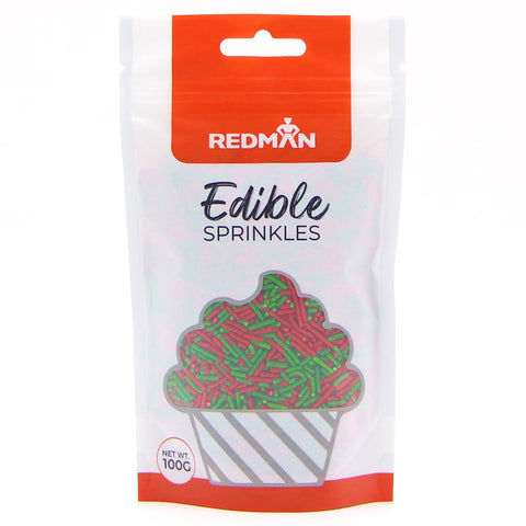 DECOR CRISPY JIMMIES RED GREEN 100G (#107350)